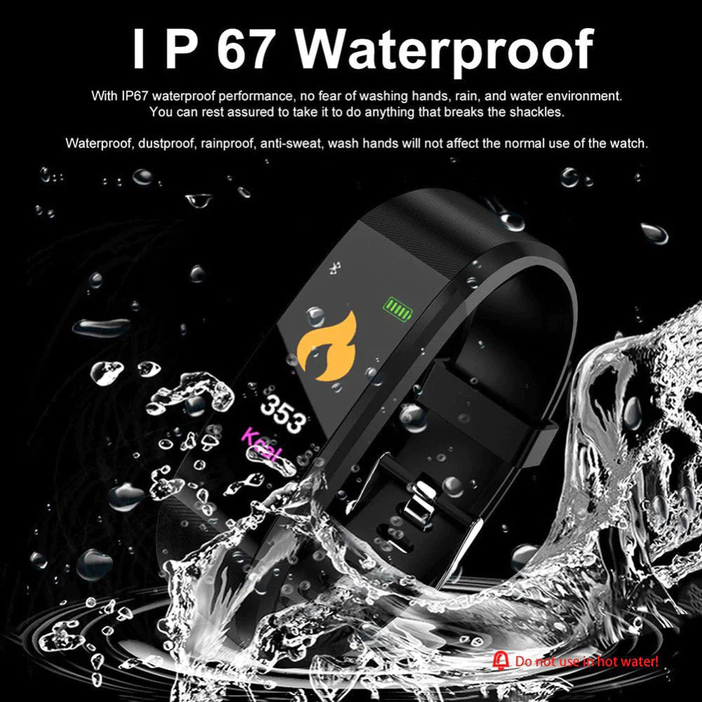 Fit Waterproof Bluetooth Smart Fitness Tracker Watch