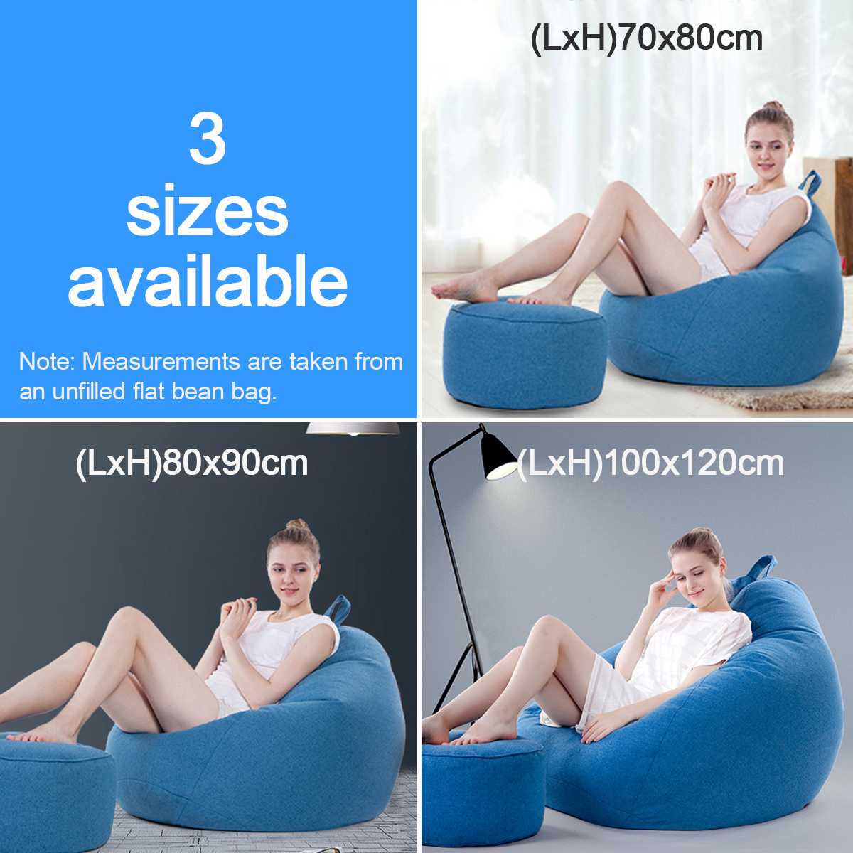 Soft Giant Bean Bag Chair For Kids And Adults (No filling)