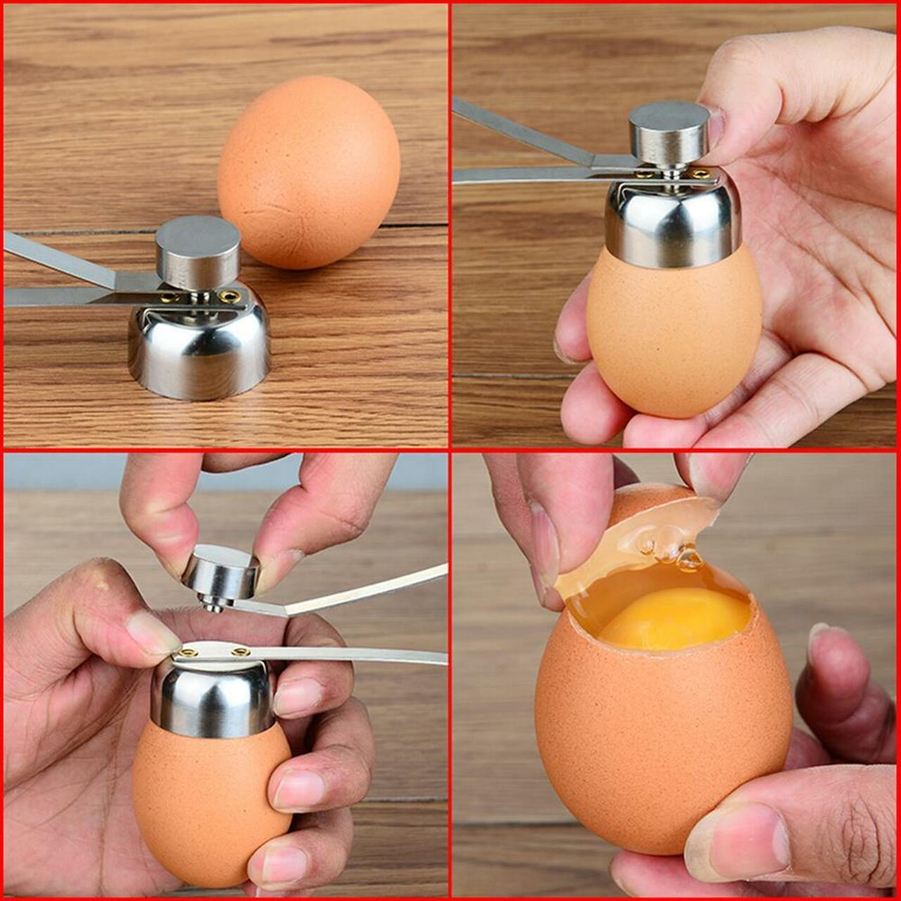 New Practical Stainless Steel Egg Shell Opener