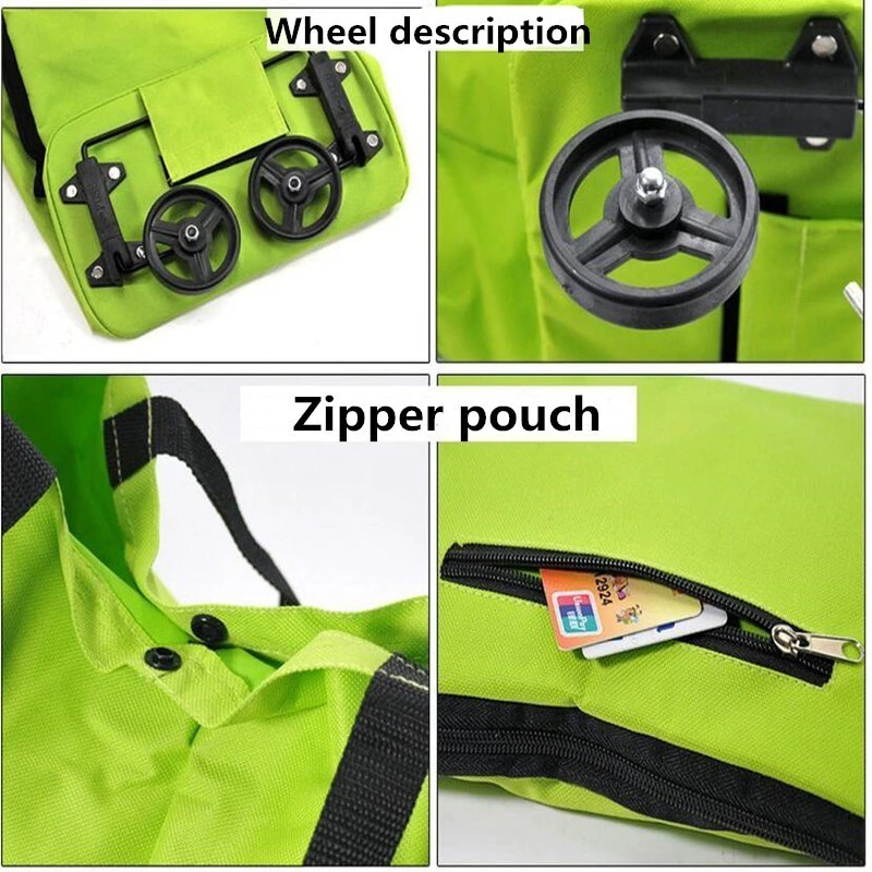 New Portable Foldable Shopping Bag with Wheels
