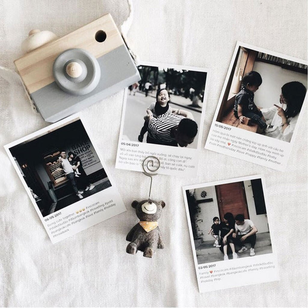 Mini Hanging Wooden Camera Toy for Kids