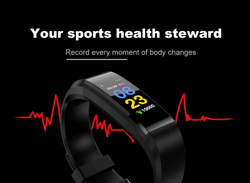 Fit Waterproof Bluetooth Smart Fitness Tracker Watch