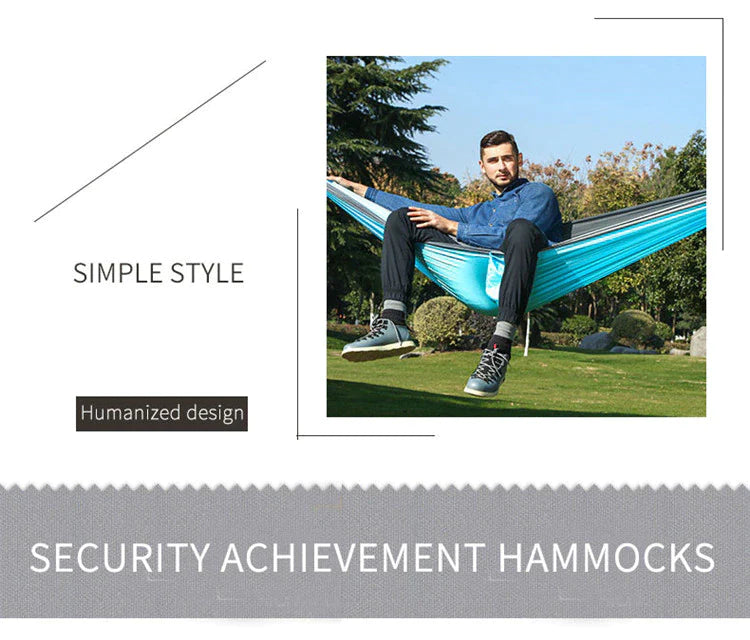 Outdoor Camping Hammock With Tree Straps