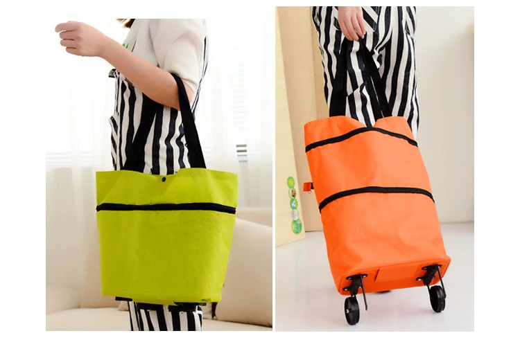 New Portable Foldable Shopping Bag with Wheels