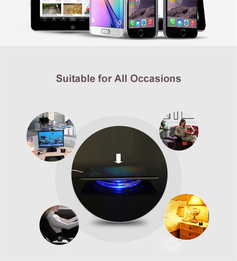 Universal Portable Wireless Charging Bamboo Pad