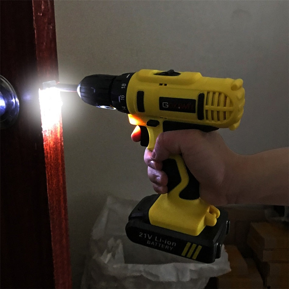 21V 3 in 1 Electric Cordless Hammer Drill New brushless Battery drill Cordless drill screwdriver battery Electric screwdriver Lithium battery Electric Tools