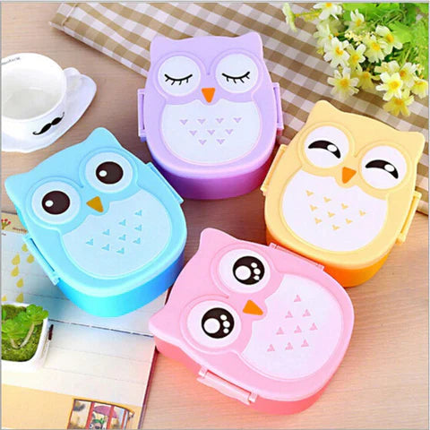 Cartoon Owl Food Container Storage Bento Box