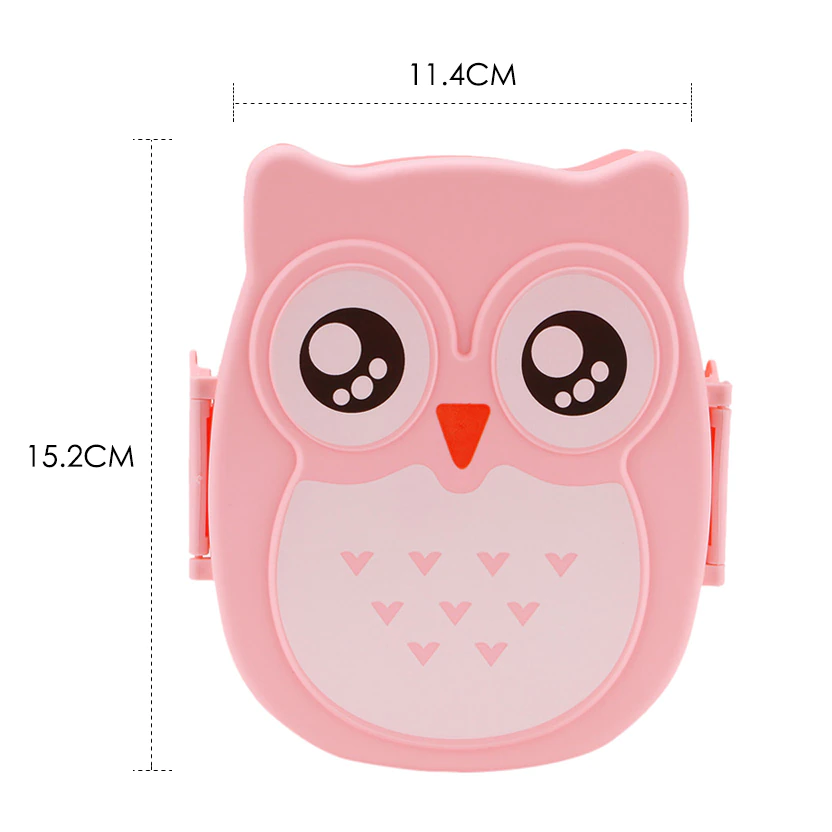 Cartoon Owl Food Container Storage Bento Box