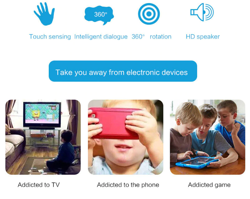 Interactive Voice Command Touch Control Smart Robot
