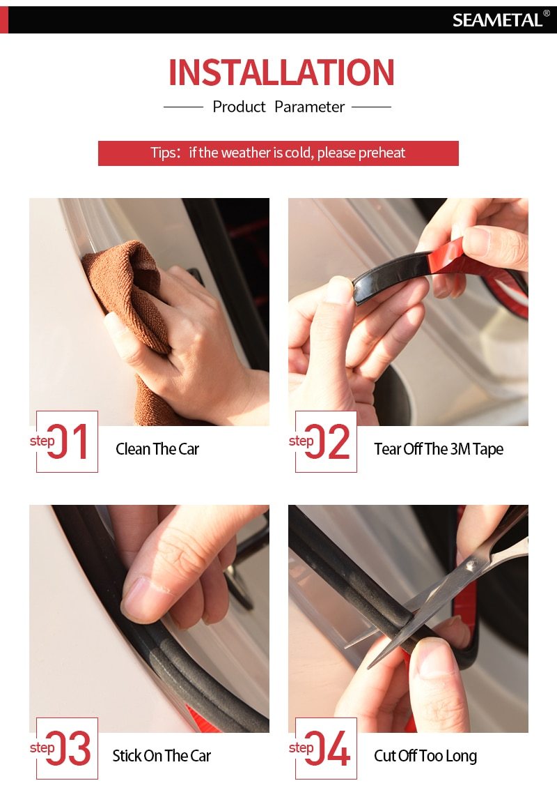 Car Door Seal Strips Sticker