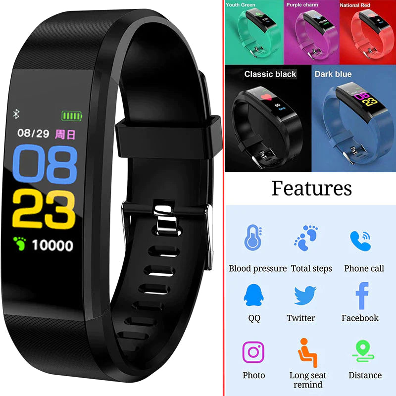 ID115 Plus Smart Watch Fitness Activity Tracker
