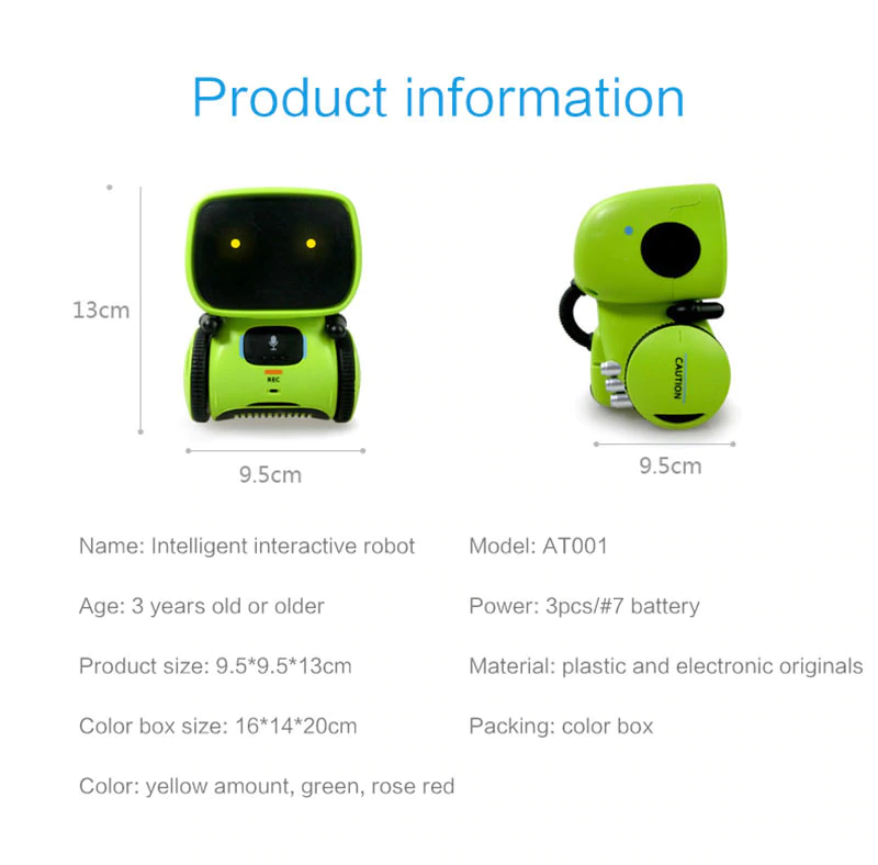 Interactive Voice Command Touch Control Smart Robot