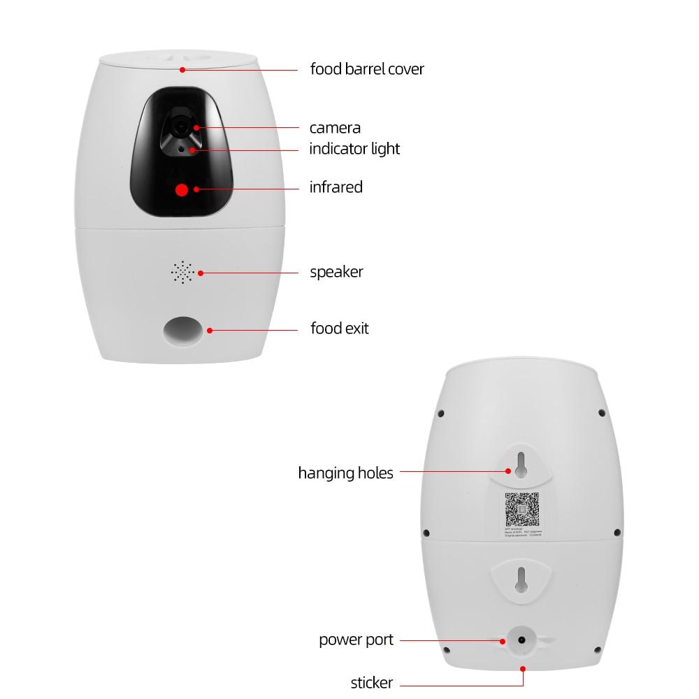 720P Dog Camera Treat Dispenser & Pet Feeder