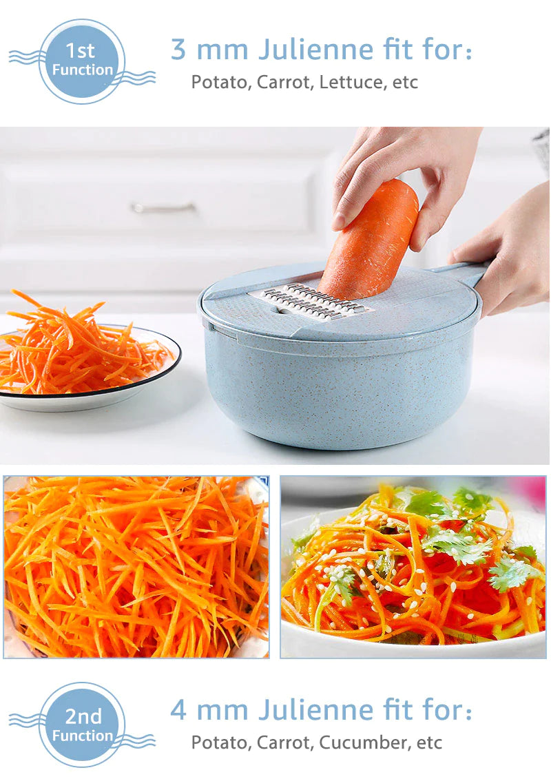 Mandoline Slicer Cutter & Grater For Vegetable (8 Functions In 1 )
