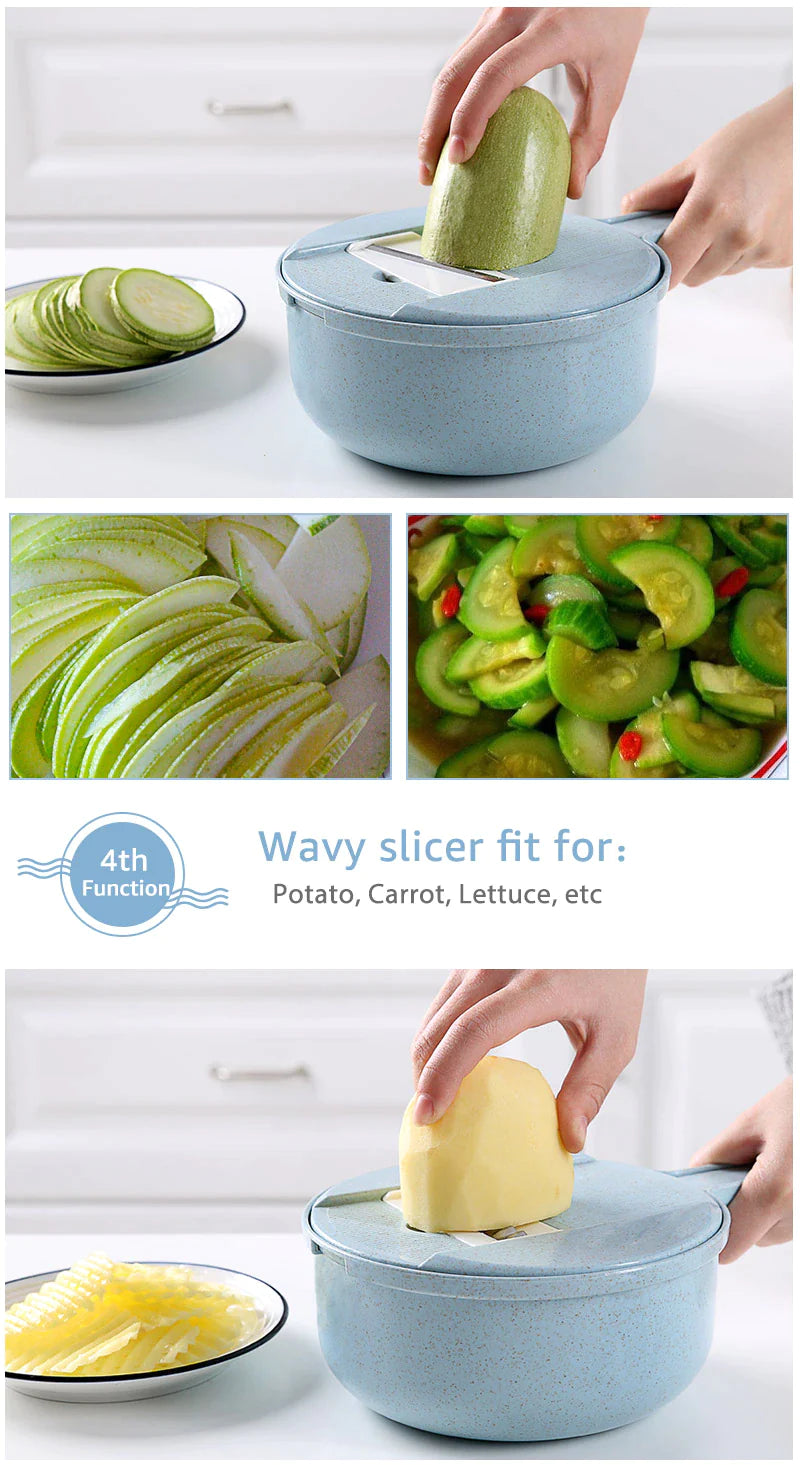 Mandoline Slicer Cutter & Grater For Vegetable (8 Functions In 1 )