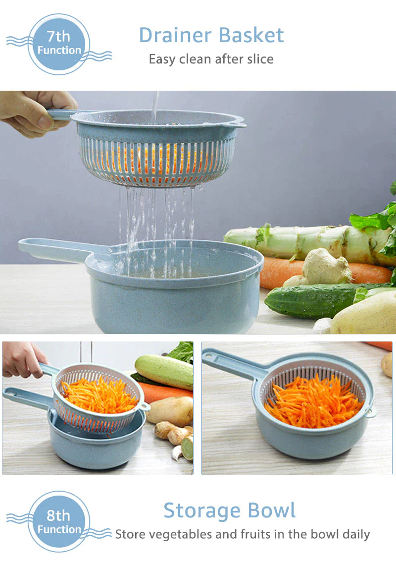 Mandoline Slicer Cutter & Grater For Vegetable (8 Functions In 1 )