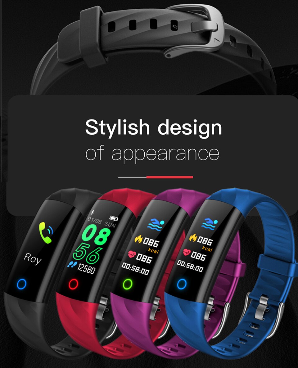 Fit Sport Smart Bracelet IP68 Waterproof Color Screen for IOS and Android