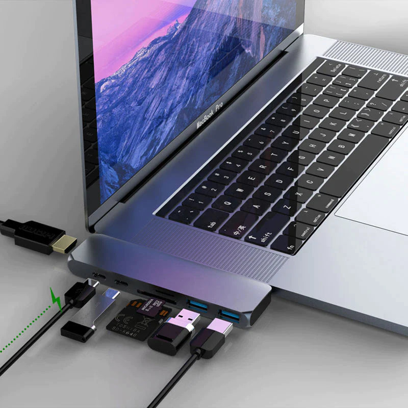 Macbook Adapter USB Hub with Card Reader Extension