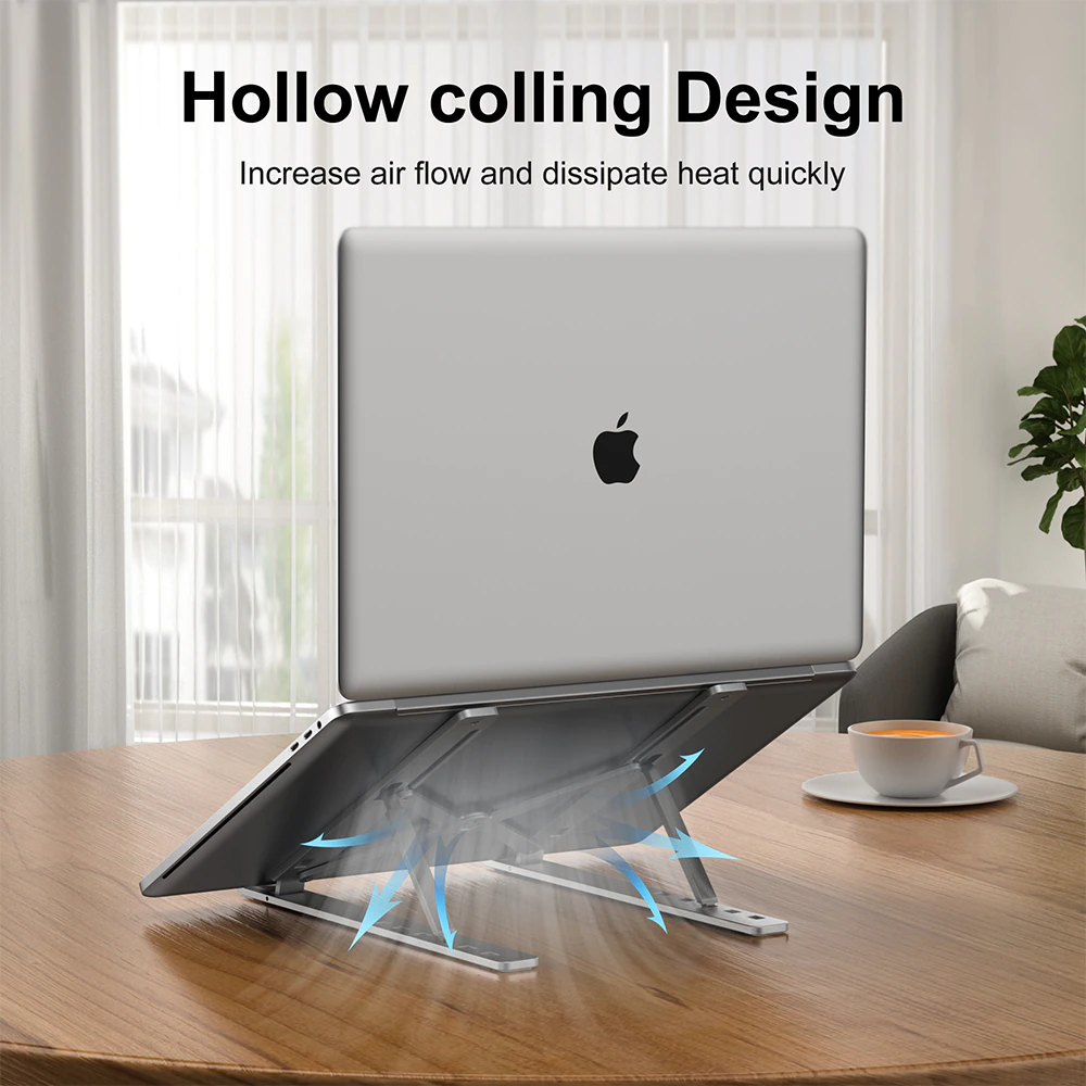 Foldable Aluminum Laptop Support Stand with Adjustable Bracket