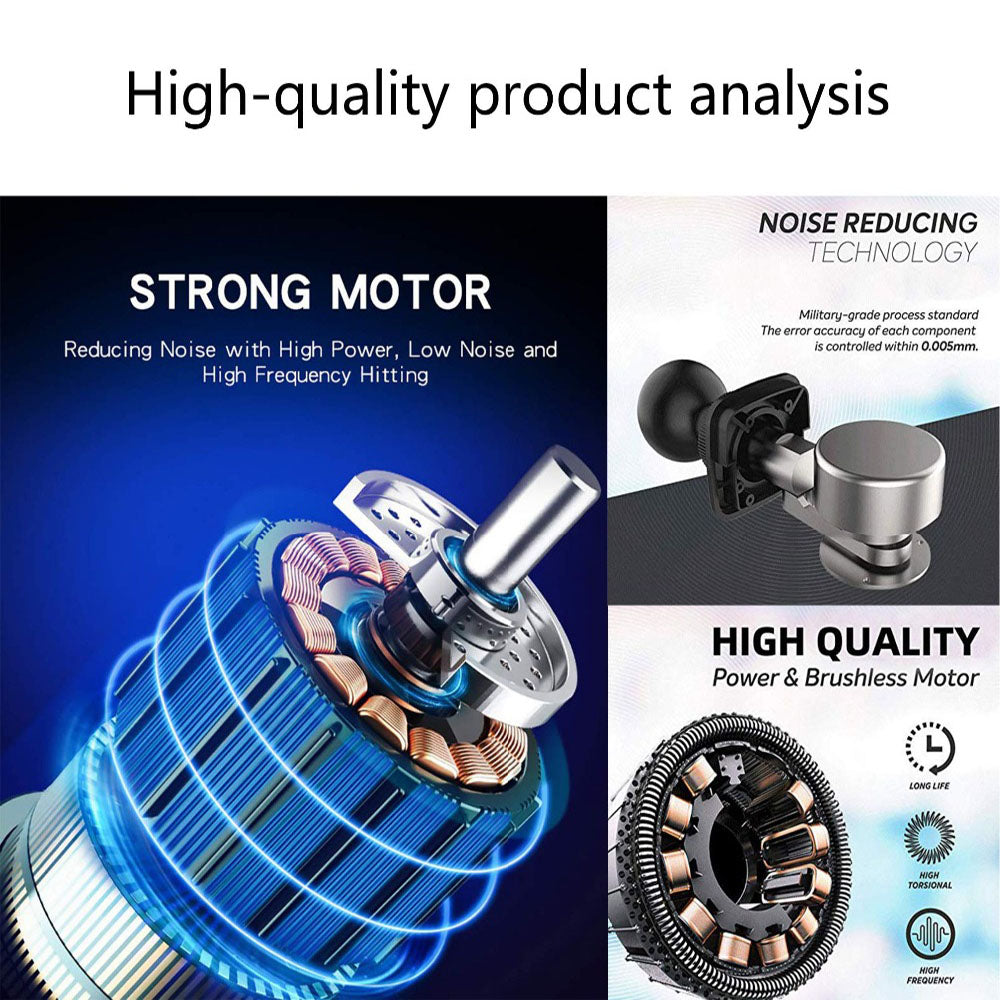 6 Head Massage With Touch Display For Percussion Massager Muscle Relaxing Therapy Professional Massage Gun for Pain Relief and Body Relaxation