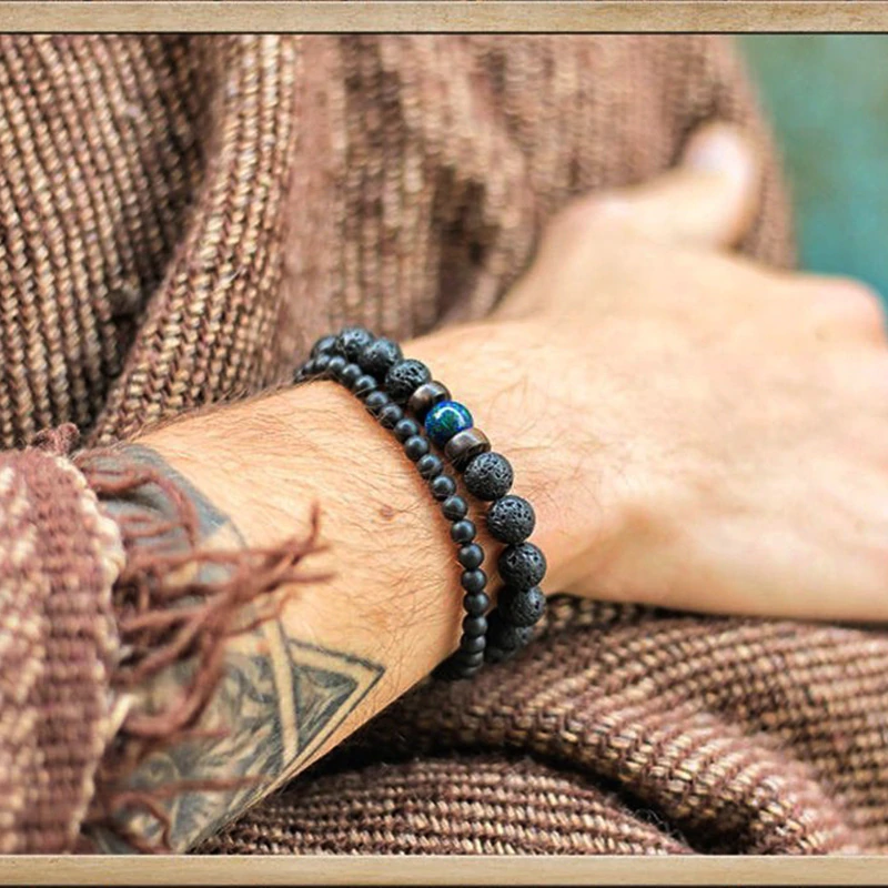 Volcanic Stone Beads Bracelet