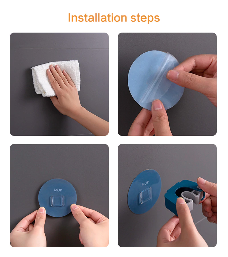 Wall Mounted Mop Organizer