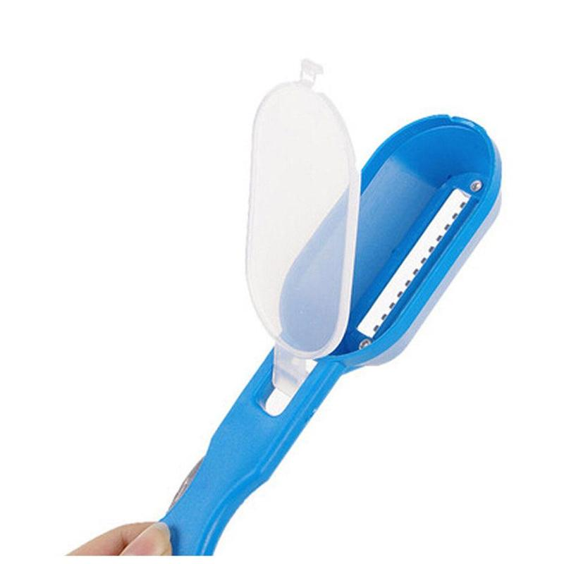 2 In 1 Plastic Fishing Scale Brush With Built-in Scale Scoop