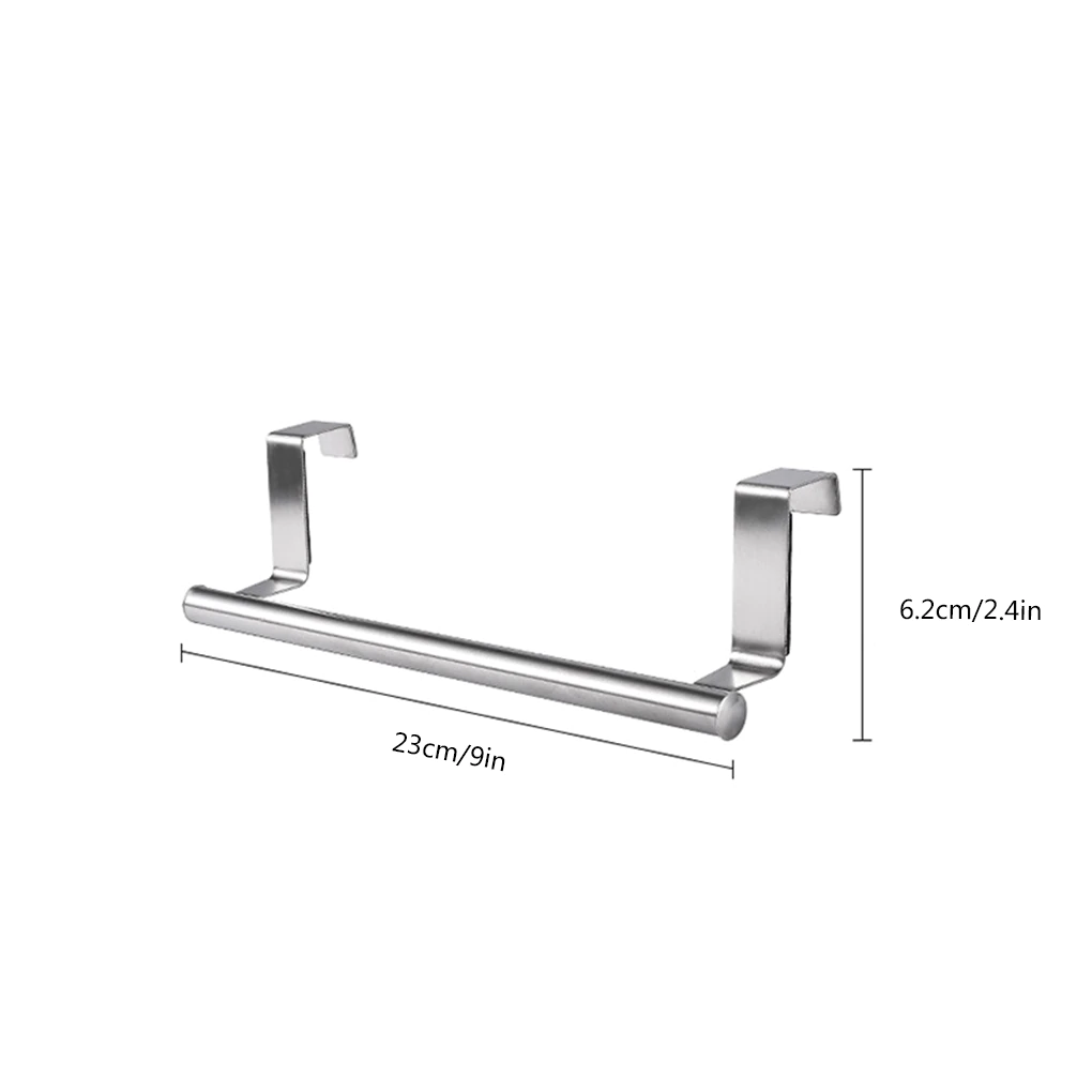Over-the-Door Multifunctional Stainless Steel Door Back Towel Rack