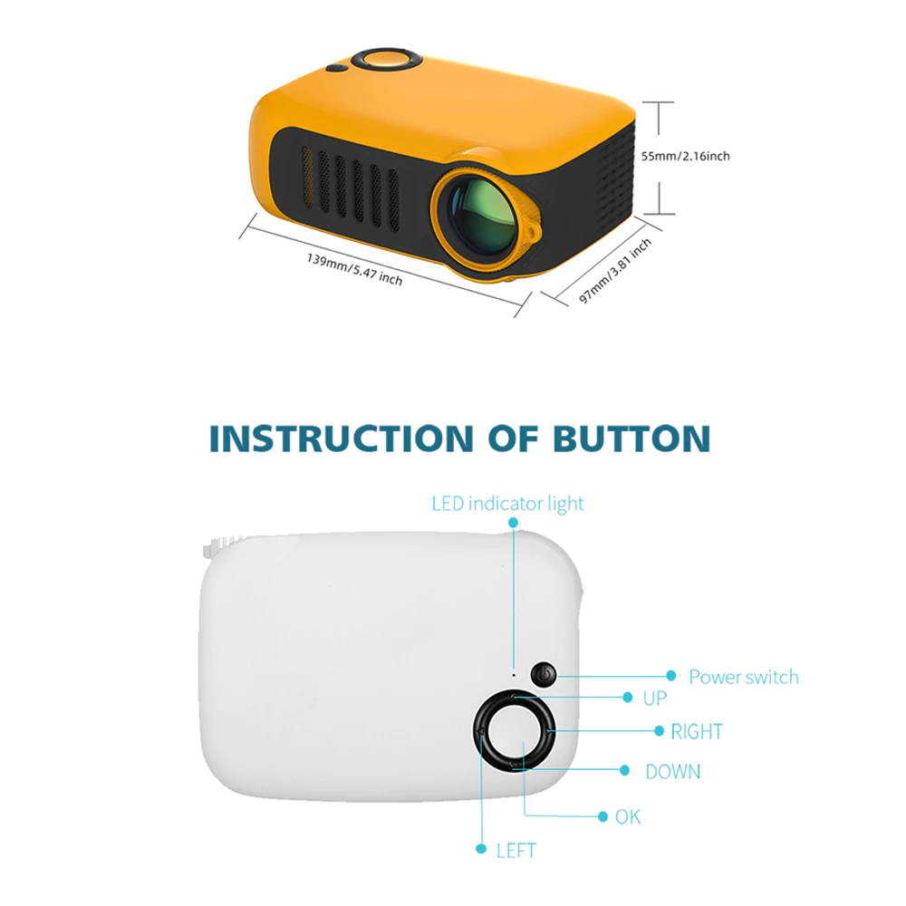 Mini Portable Home Theater Video Projector