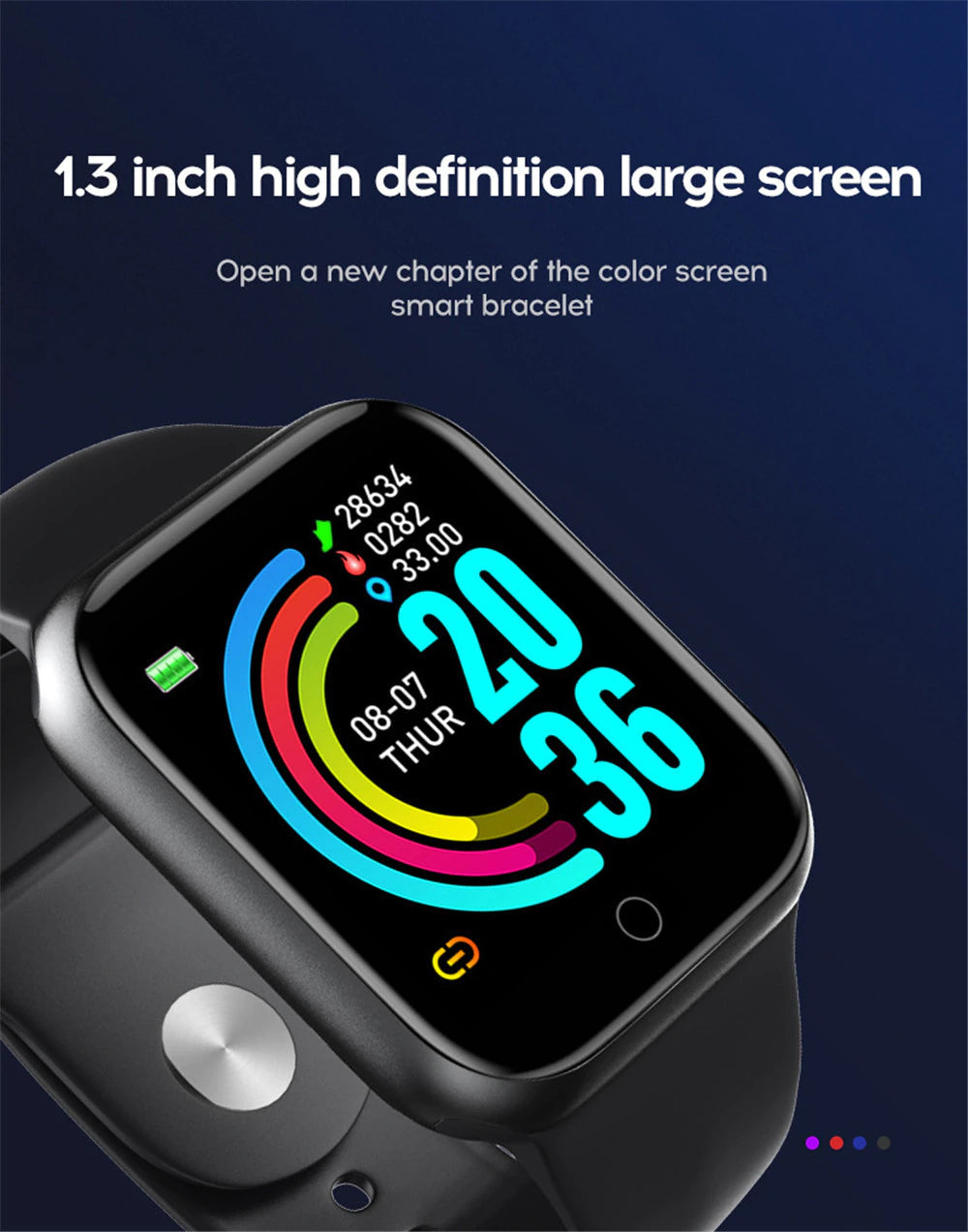 Bluetooth Smart Watch Fitness Tracker Watch With Heart Rate Blood Pressure Activity Tracker Band Bracelet
