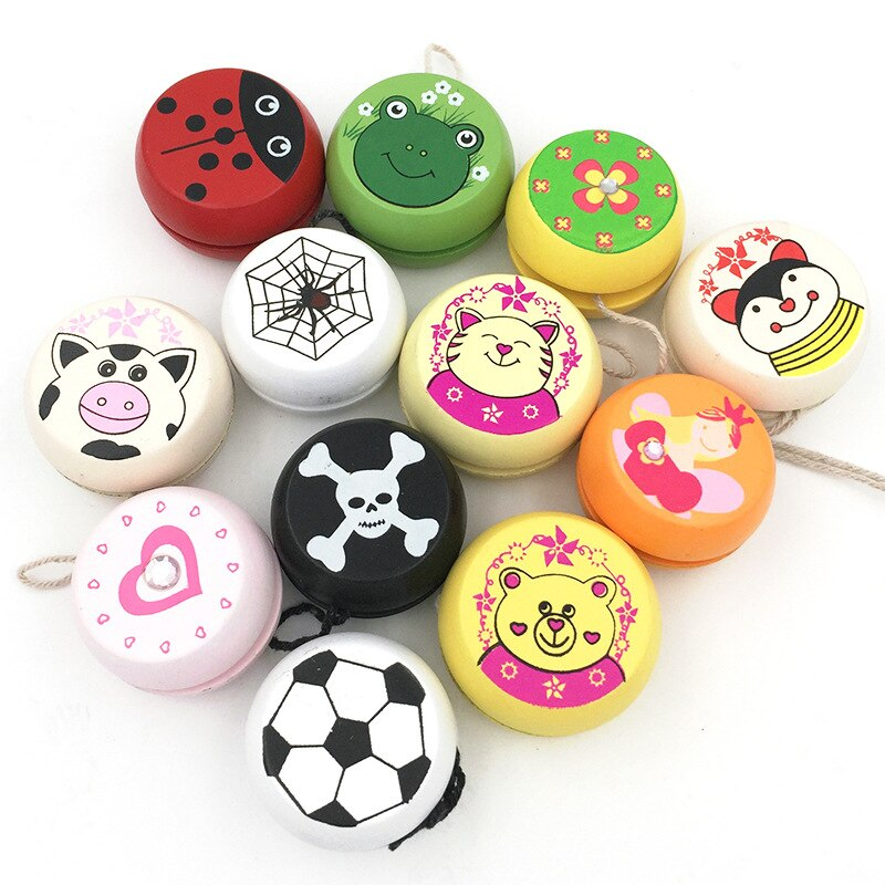 Creative Cute Animal Prints Wooden YOYO
