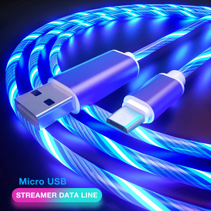 Glowing Cable Mobile Phone Fast Charging Cables for all Types of Smartphone