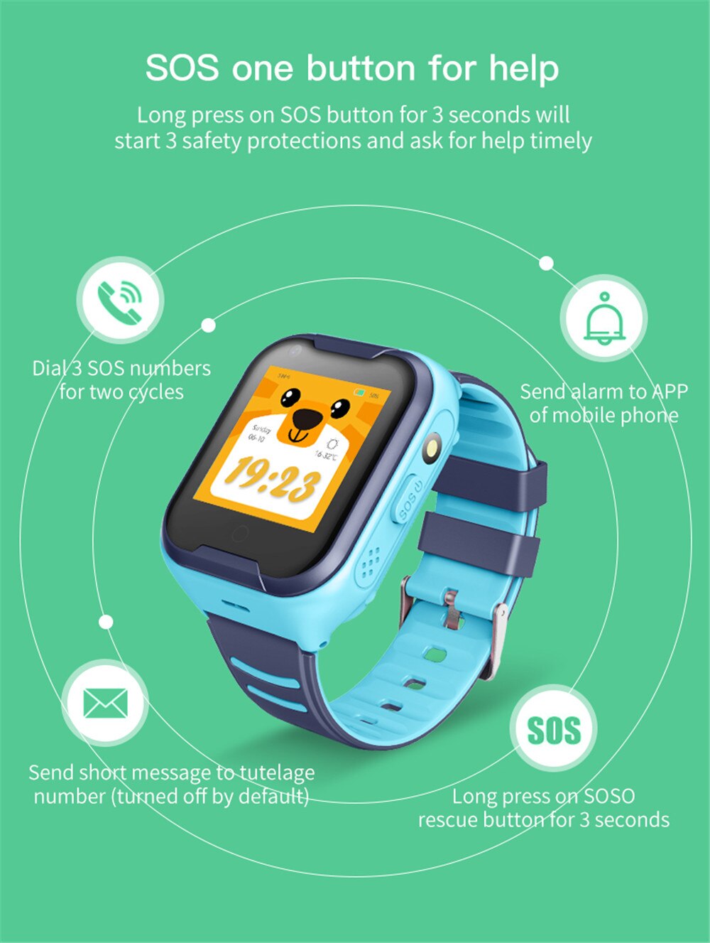 Kids Waterproof IPX7 Smartwatch 4G