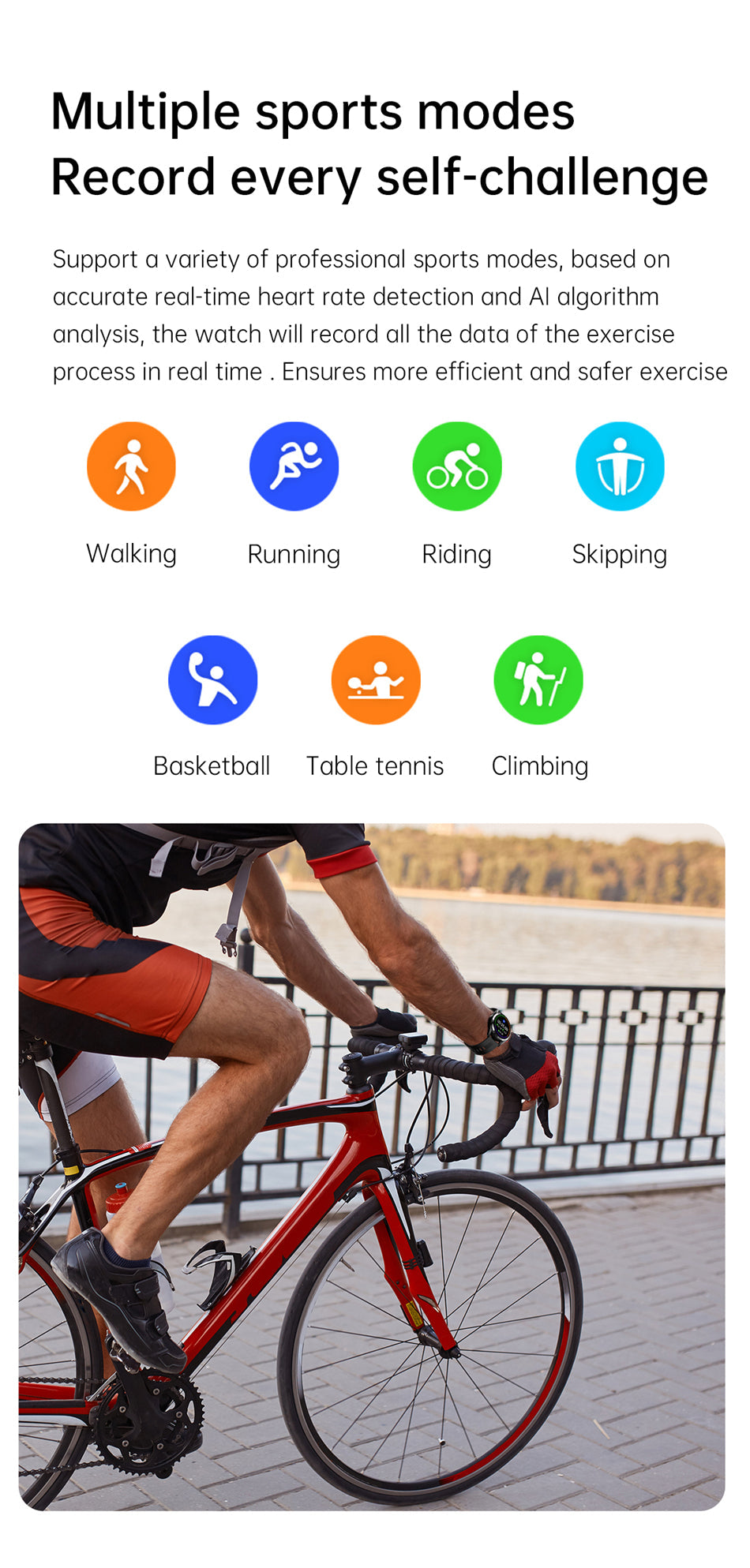 Smart Watch Amoled Display Bluetooth Call with Silicone Bracelet