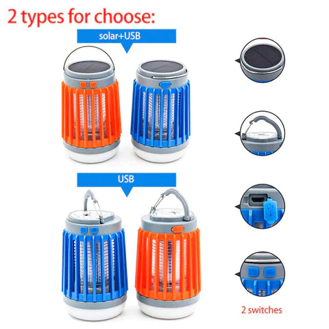 UV LED Solar Anti Insect Repeller For Outdoor Activities