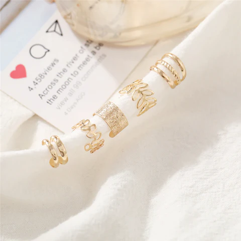 5 Pcs Non-Piercing Clip On Earring