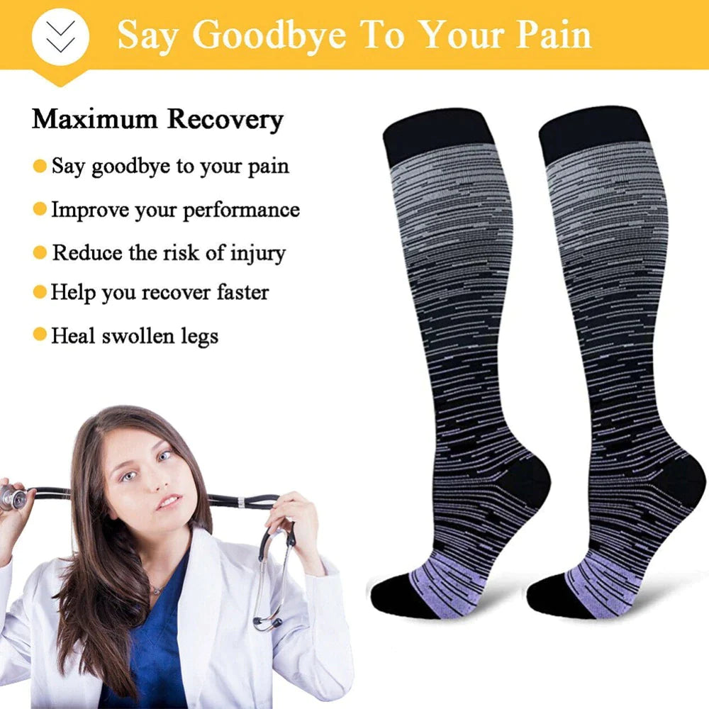 Outdoor Gradient Compression Socks