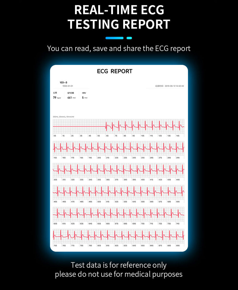 ECG PPG Smart Bracelet HRV Heart Rate Blood Pressure Monitor Smart Band Men IP67 Waterproof SportBands
