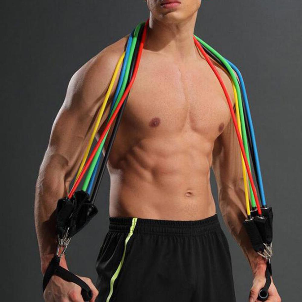 11Pcs Resistance Band Set For Home/Gym Workout