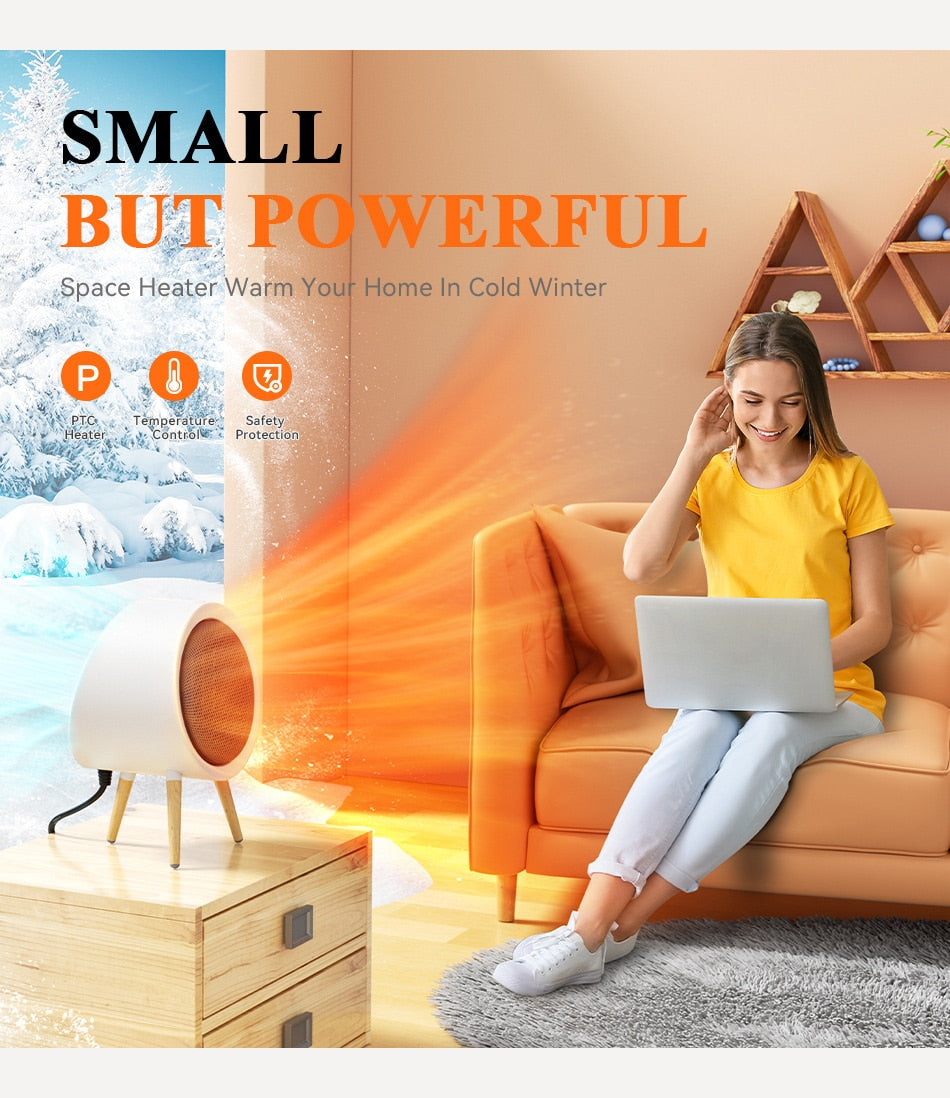 Energy Saving Electric Portable Heater Home And Living Unique Design Fan Heater Room Electric Heater Mini Fast Heating Ceramic Heater With Overheat Protection