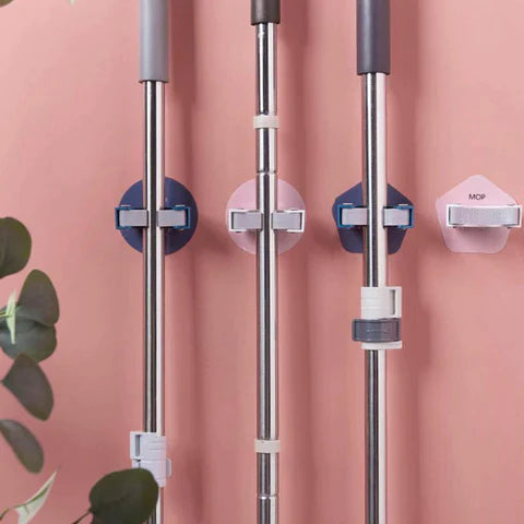 Wall Mounted Mop Organizer