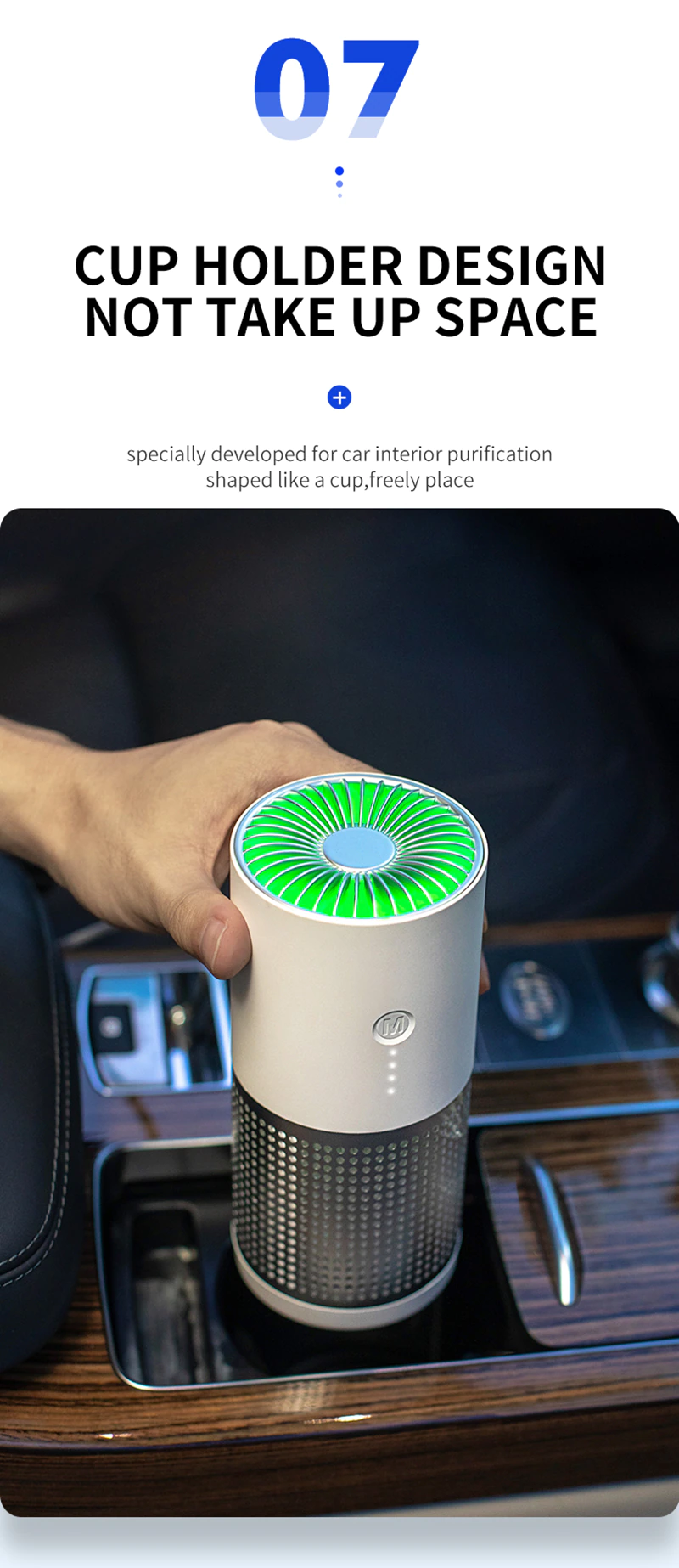 Portable Air Purifier Ozonizer HEPA Filters