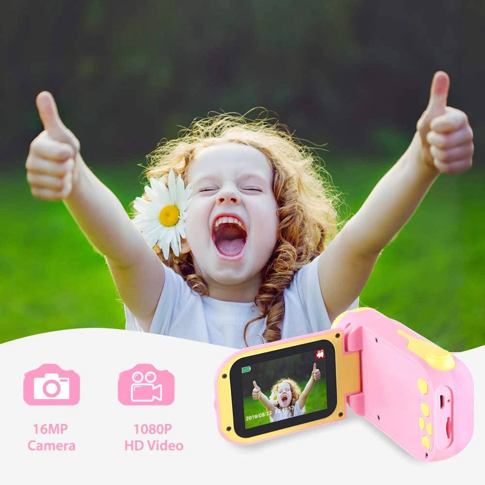 Rechargeable Action Camcorder for Kids With 32Gb SD Card