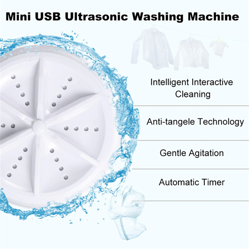 Mini Portable Ultrasonic Washing Machine