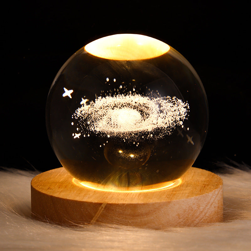 Unique Glowing Galaxy Planets Crystal Ball Decorative lights Glowing trendy crystal ball creative design attractive decorative art best crystal ball 2023