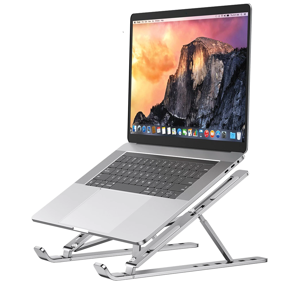 Foldable Aluminum Laptop Support Stand with Adjustable Bracket