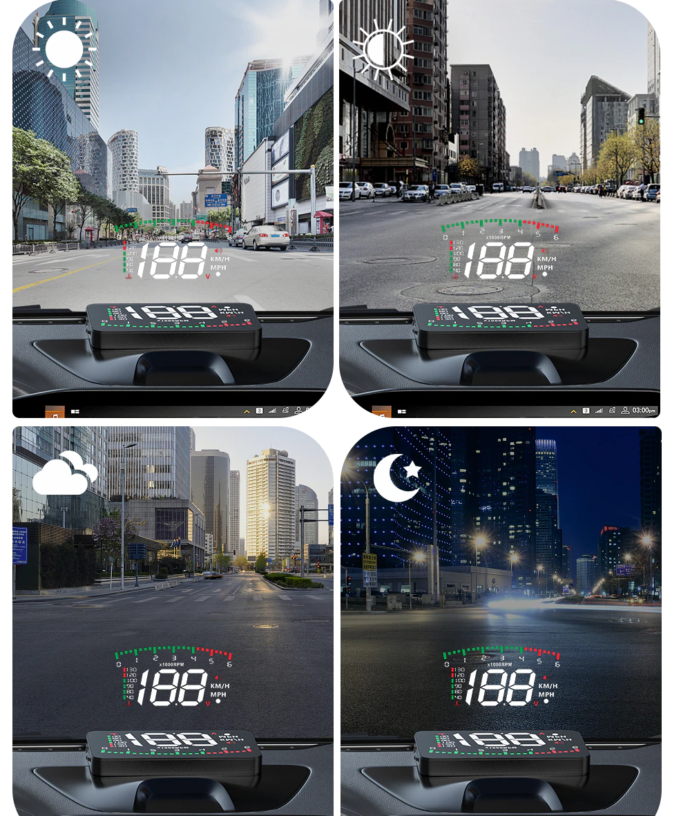 Auto EOBD OBD2 Head Up Display