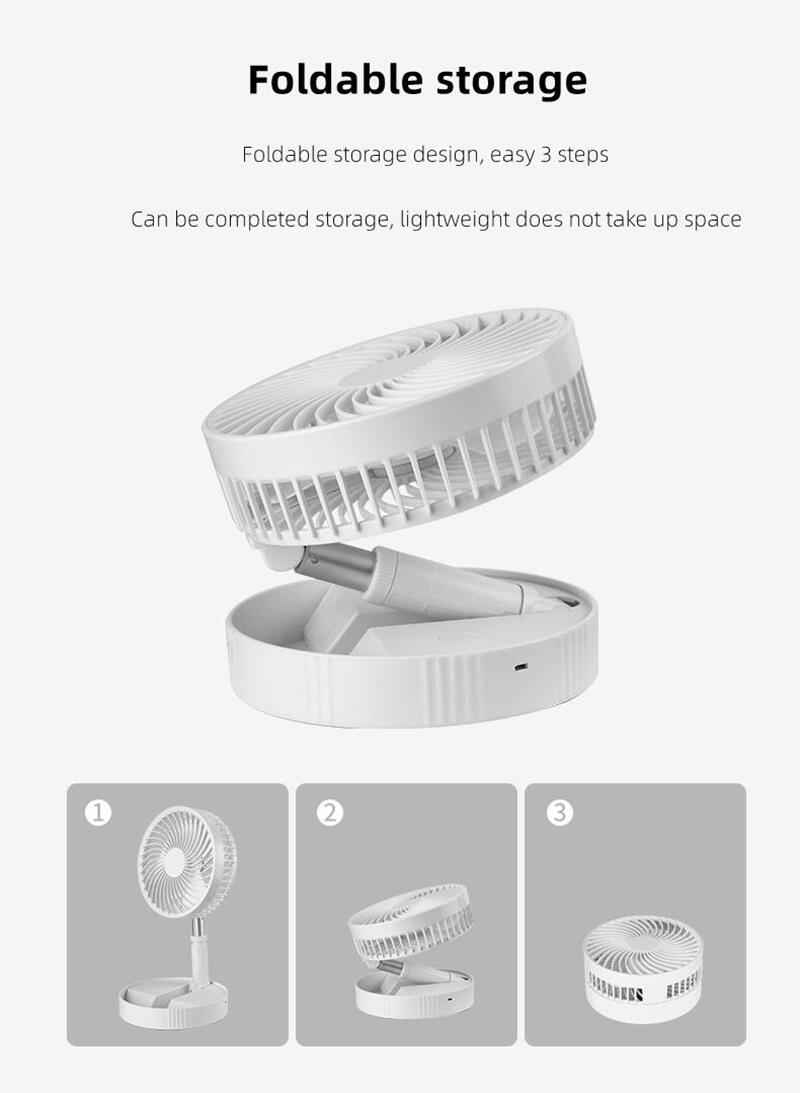 Portable Mini Telescopic Folding Rechargeable Fan