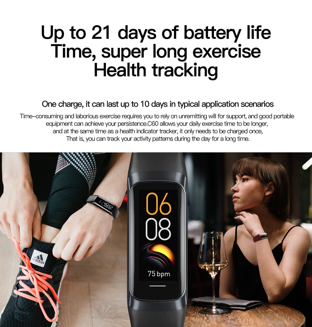 Fitness Tracker, Activity Trackers with 24/7 Heart Rate, Blood Oxygen Blood Pressure Sleep Monitor, Step Counter, Calorie Pedometer Health for Women Men