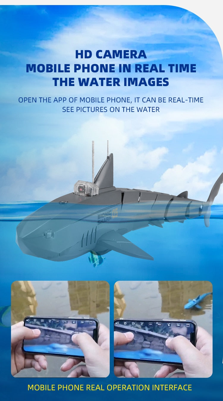 Remote Control Realistic Whale/Shark Robot Toys Waterproof Best RC Toys 2025 With Camera Educational Activity Toys